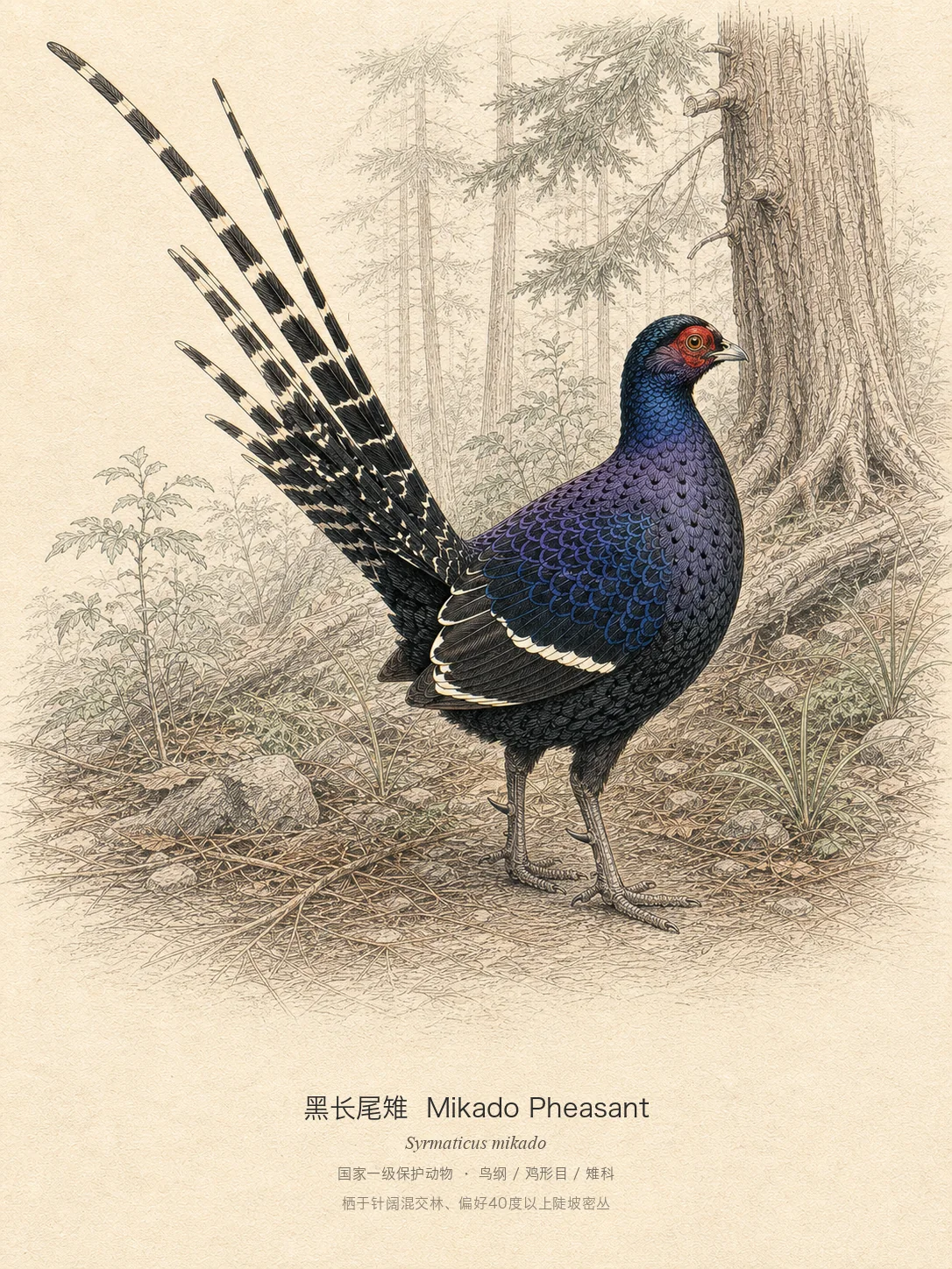 黑长尾雉