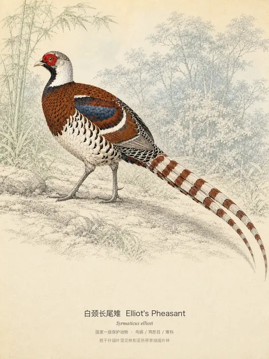 白颈长尾雉